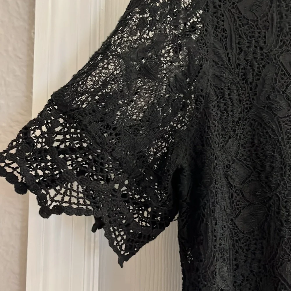 Lapis brand black lace dress- Large - Picture 3 of 7